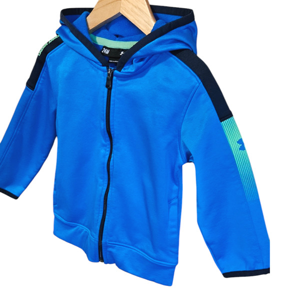 Under Armour Toddler Full Zip Sweatshirt Blue Boy's Size 24 Months - Picture 2 of 7
